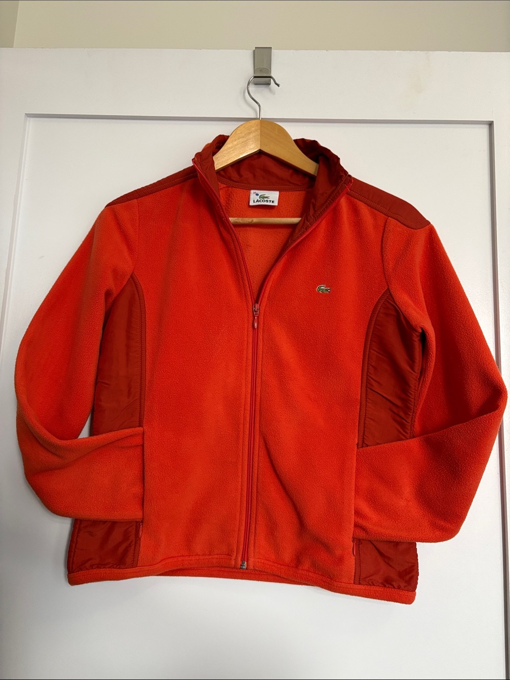 Lacoste Bright Orange Full-Zip Fleece Jacket